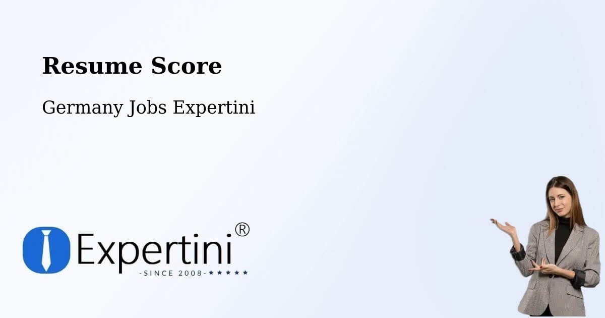 Resume Score & Job Description Match Tool – Engen - Germany Jobs Expertini